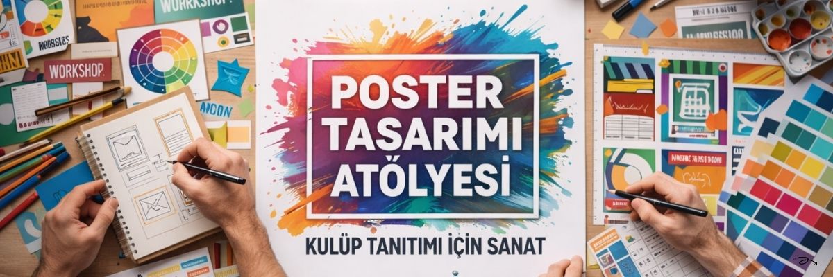 Poster Tasarımı Atölyesi Kulüp Tanıtımı İçin Sanat